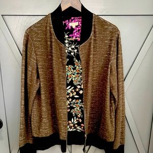 Lily White zip up jacket in olive